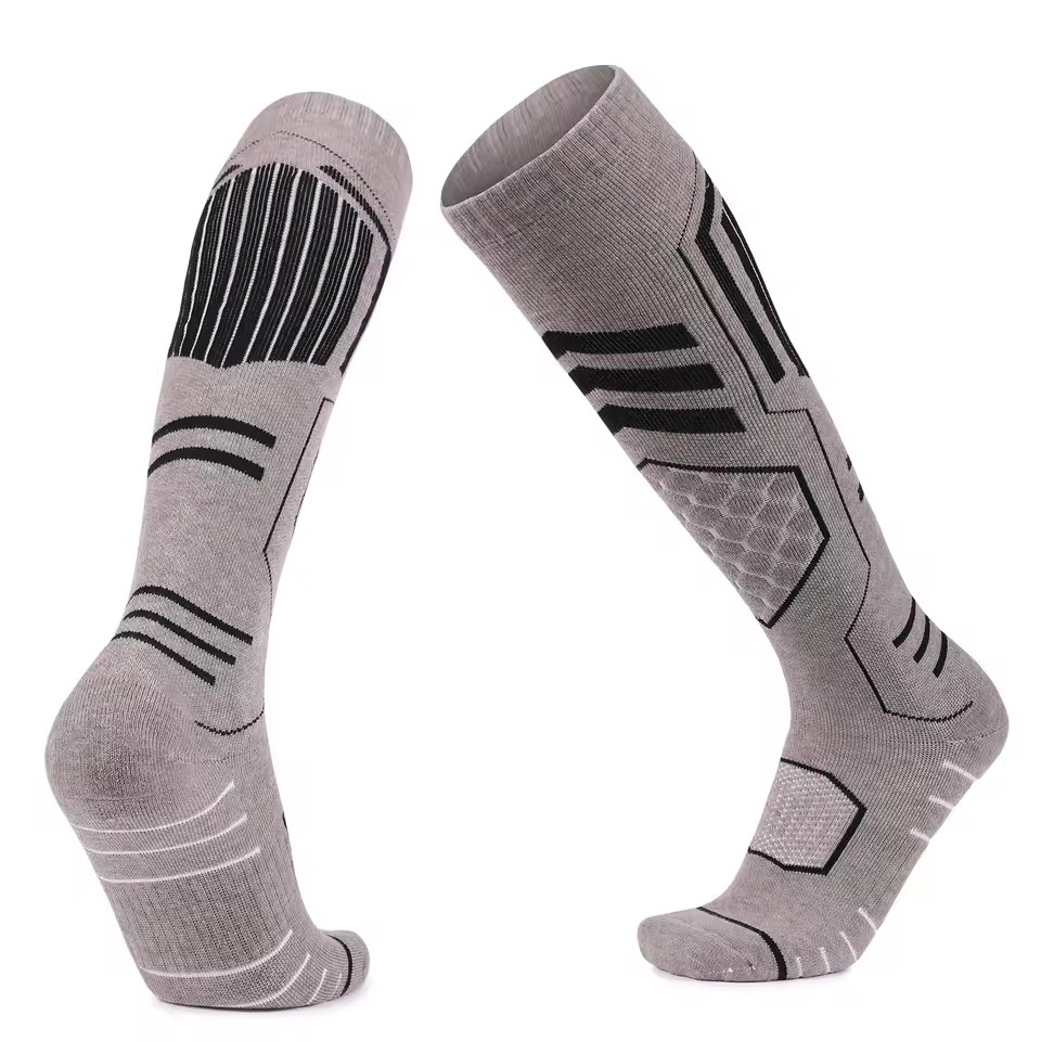 Meias de Esqui Térmicas com Compressão, Respirável, Antiderrapante e que Eliminam a Umidade, Grossas para Esportes de Inverno