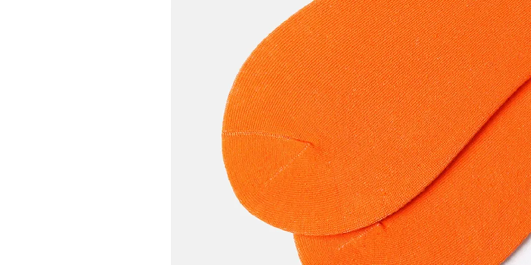 Preço de Fábrica por Atacado Meias de Algodão Personalizadas com Logo para Homens, Mulheres e Crianças na Cor Laranja