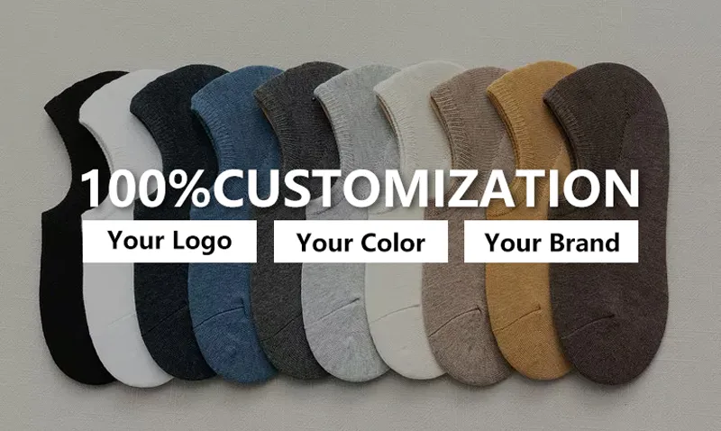 Mockup Grátis Baixo MOQ Meias de Algodão Masculinas Personalizadas Logo de Personagem Colorido
