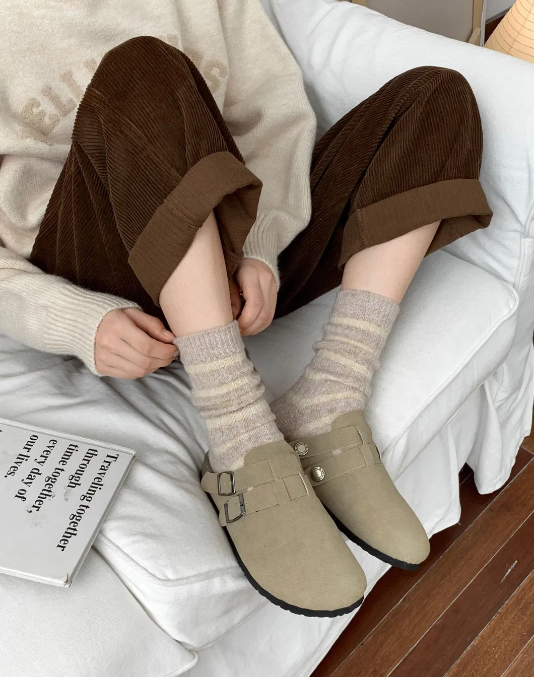 Meias de inverno retro listradas 1