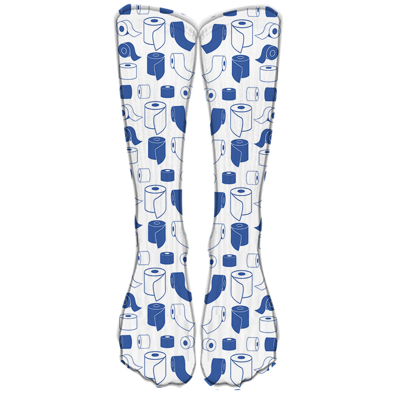 Meias Engraçadas Femininas 3D Meias de Animal Impressas, Meias de Gato, Cachorro, Pata de Tigre, Meias Casuais Felizes de Moda, Meias Altas