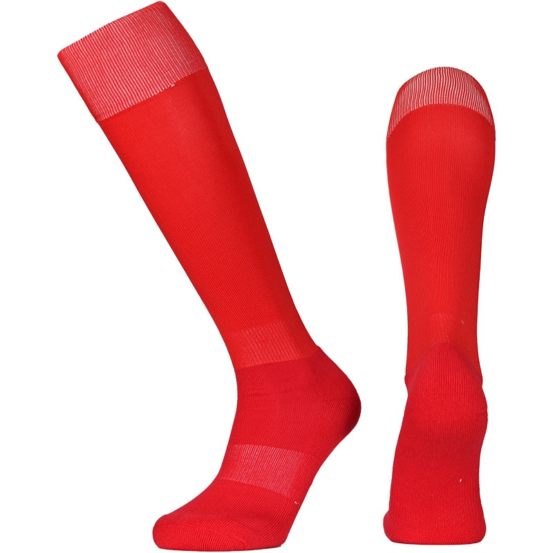 Meias esportivas de rugby grossas, com proteção para os tornozelos, suaves e acima do joelho