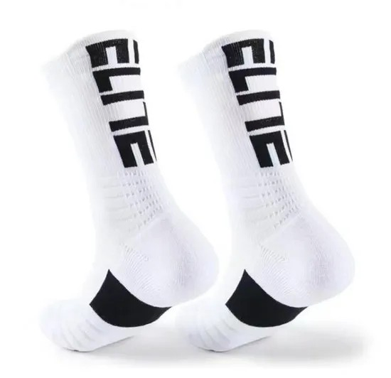 Meias Atletas Super Elite Masculinas com Sola Almofadada de Terry para Corrida, Ciclismo e Basquete
