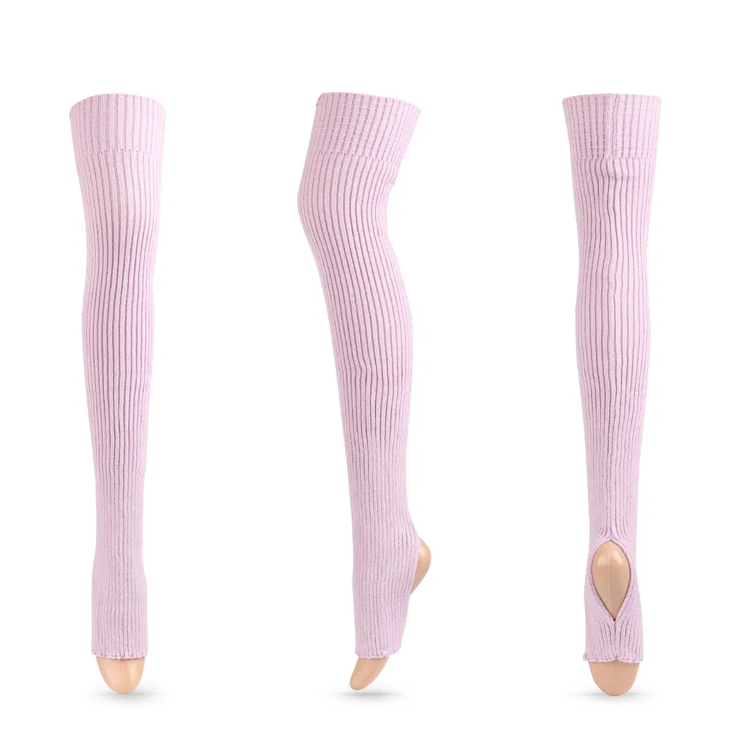 Meias de lã quentes para balé, dança latina, meias longas e grossas, leggings