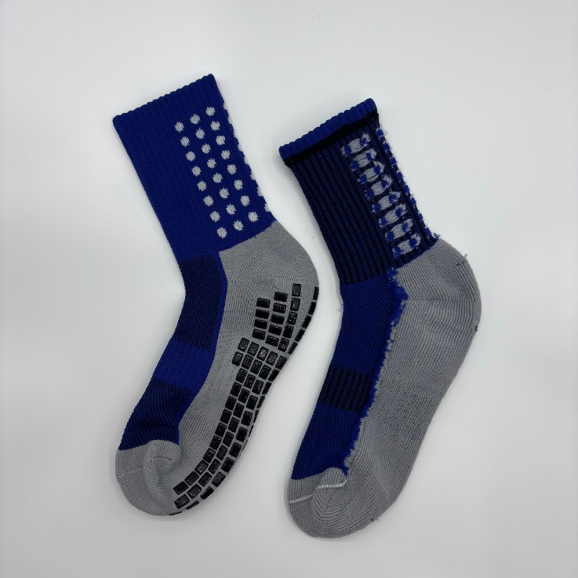 Meias esportivas personalizadas antiderrapantes com malha e aderência para basquete e futebol