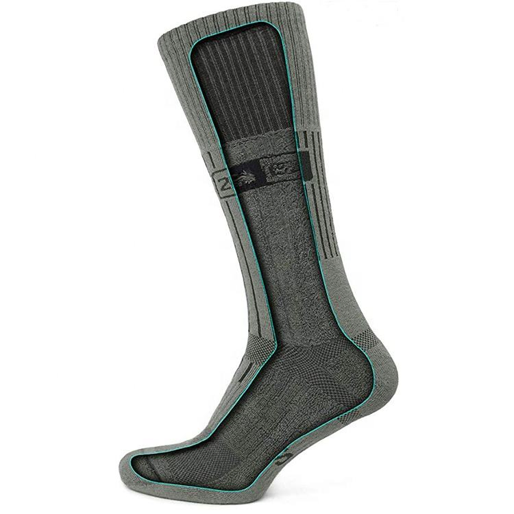 Meias de Merino para Homens com Logo Personalizado em Terry Grosso para Inverno, para Caminhadas ao Ar Livre