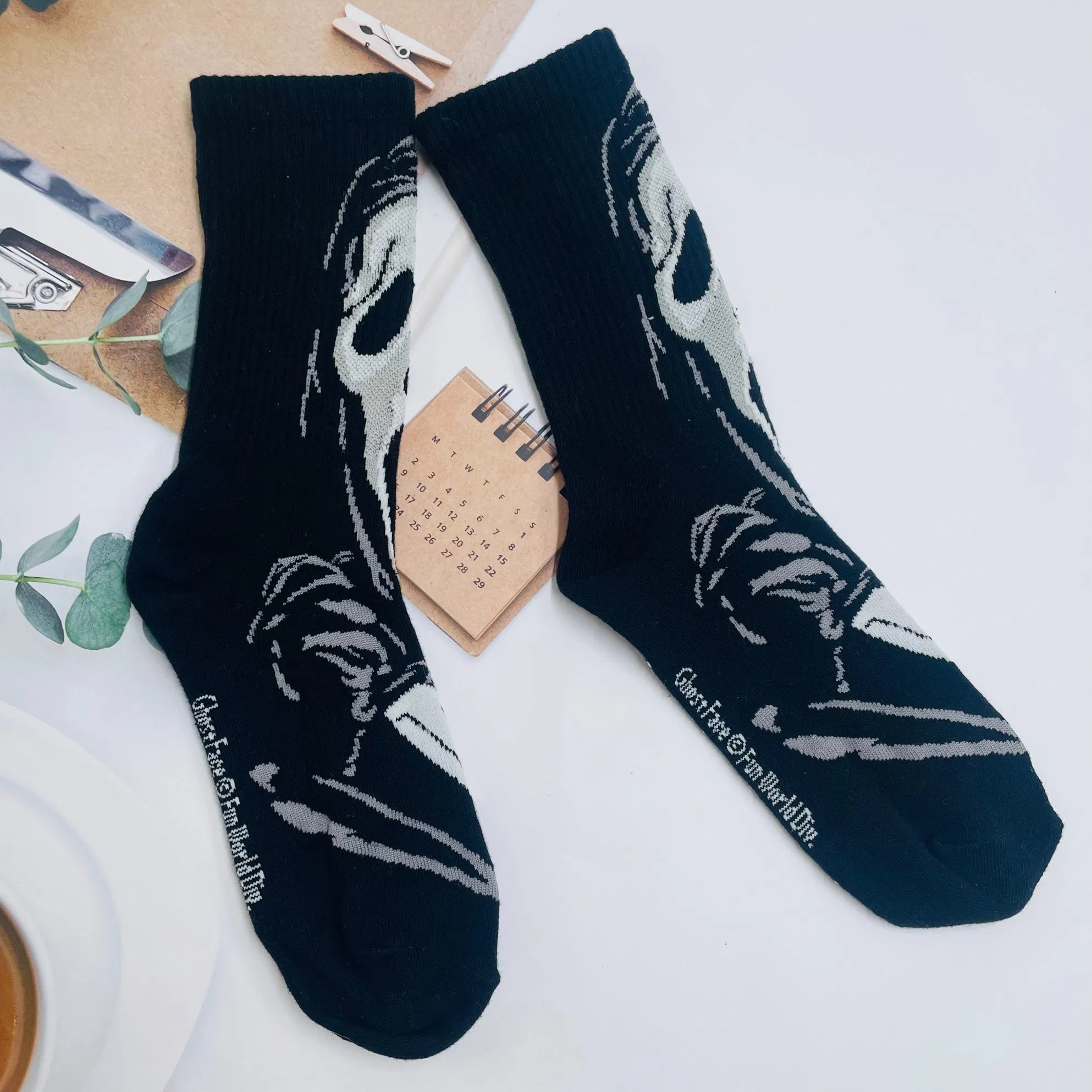 Meia de Algodão Grande Cabeça Ghost Face Personalizada