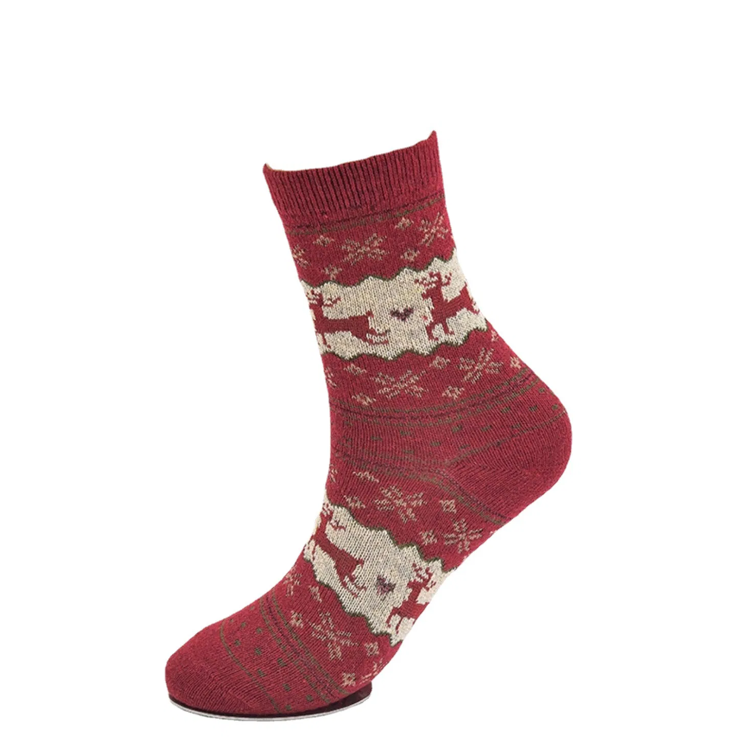 Meias de Lã de Coelho Fawn para Mulheres; Meias de Inverno e Outono, Meias de Cervo Femininas, Presentes de Natal para Manter Aquecido 1pairs/Pack