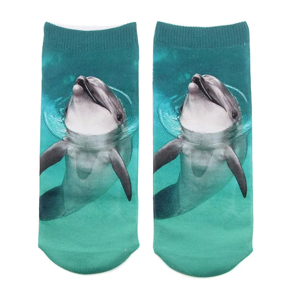 Meias Flip Flop Baixas, 3D Meias com Padrão, Meias Flip Flop Personalizadas Casuais, Meias Baixas Engraçadas e Malucas