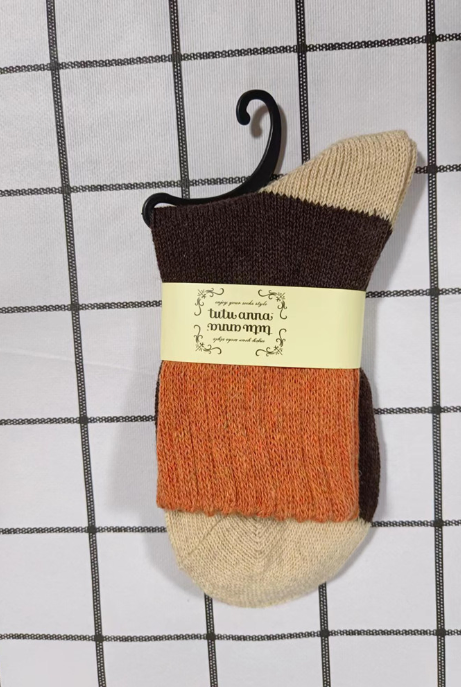 Meias de lã de coelho grossas e quentes para o inverno, até a metade da panturrilha, para mulheres
