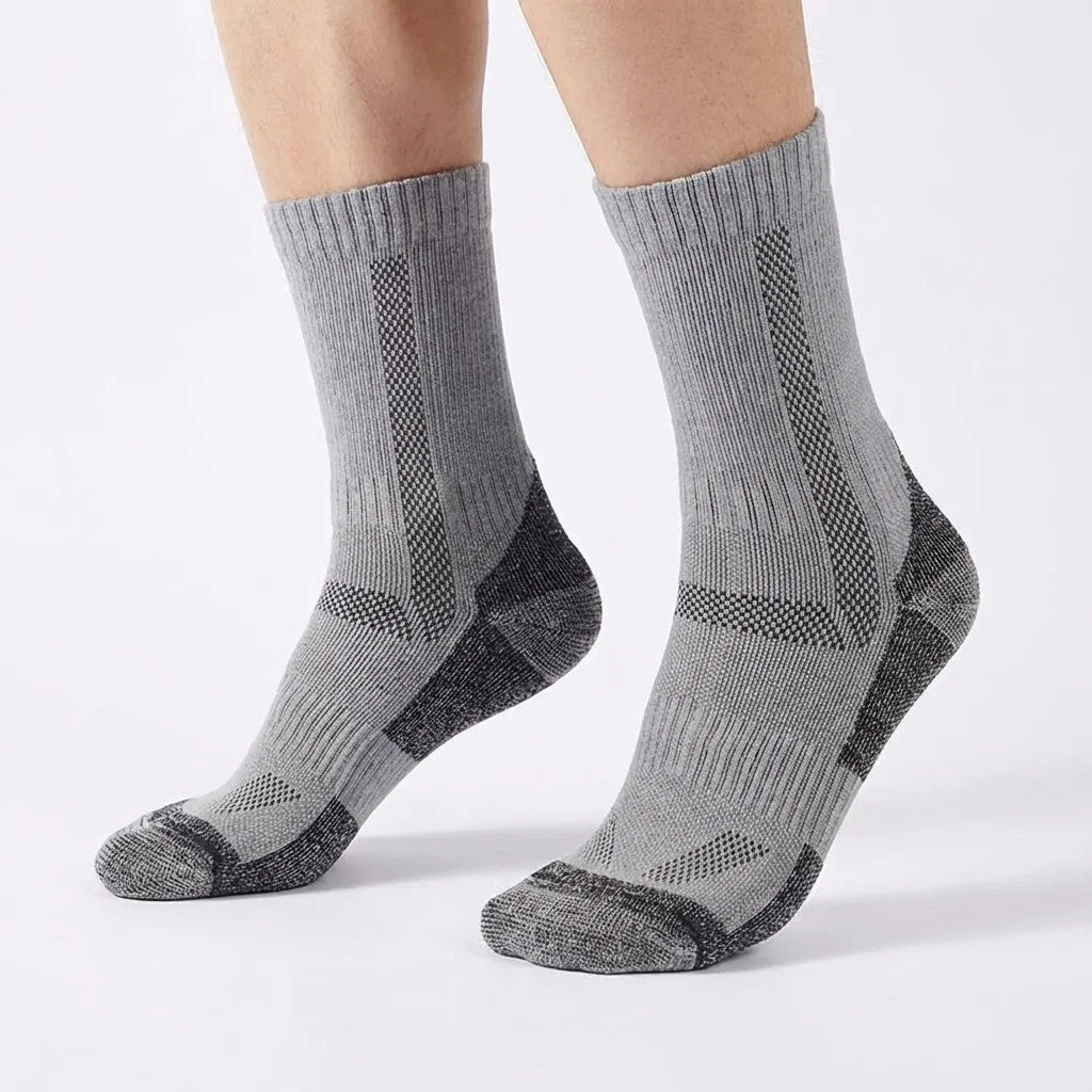 Meias de Esporte ao Ar Livre de Controle de Calor em Lã Merino com Absorção de Umidade e Logo Personalizado