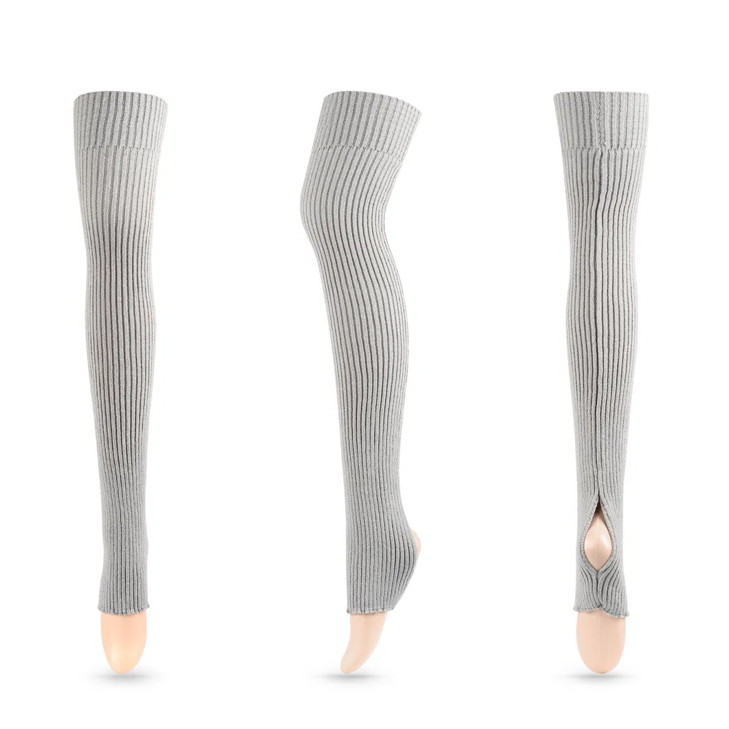Meias de lã quentes para balé, dança latina, meias longas e grossas, leggings