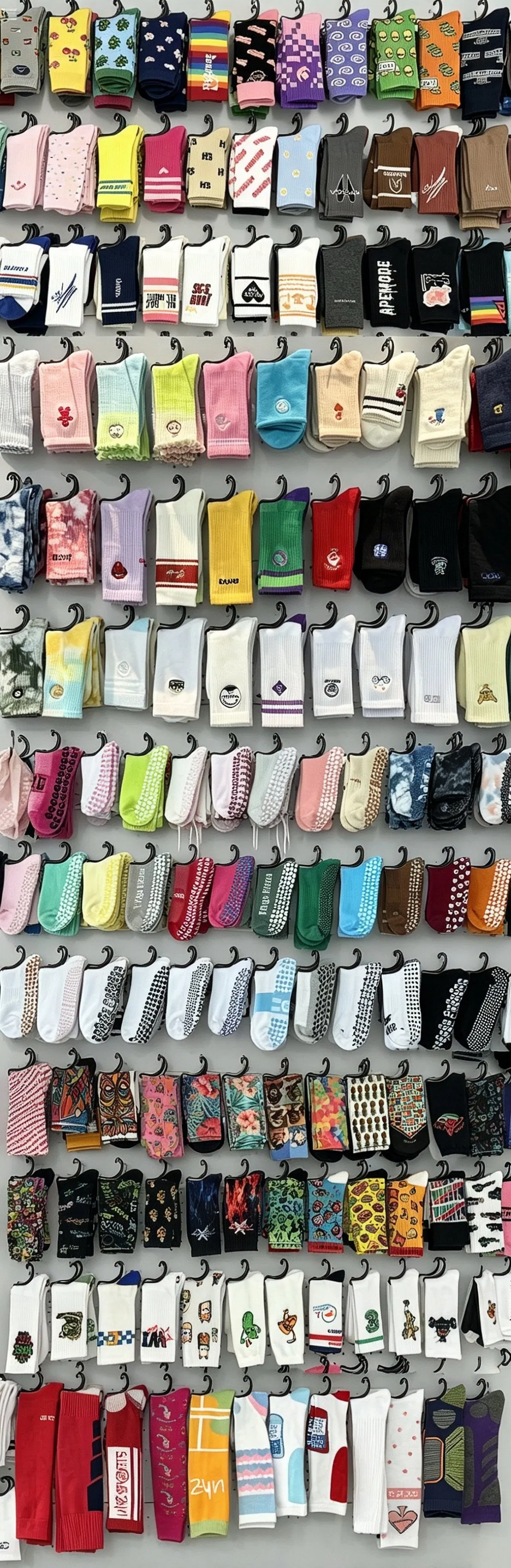 Meias Personalizadas com Controle de Umidade Bordado Personalizado para Homens e Mulheres 100% Meias de Algodão para Esportes