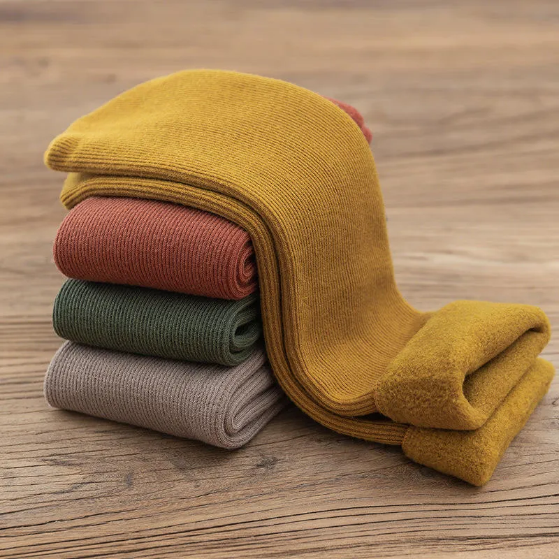 Meias de Veludo Grossas e Confortáveis até o Meio da Panturrilha para o Calor do Inverno