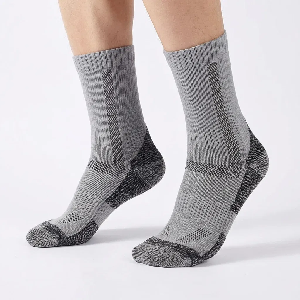 Meias de Esporte ao Ar Livre de Controle de Calor em Lã Merino com Absorção de Umidade e Logo Personalizado