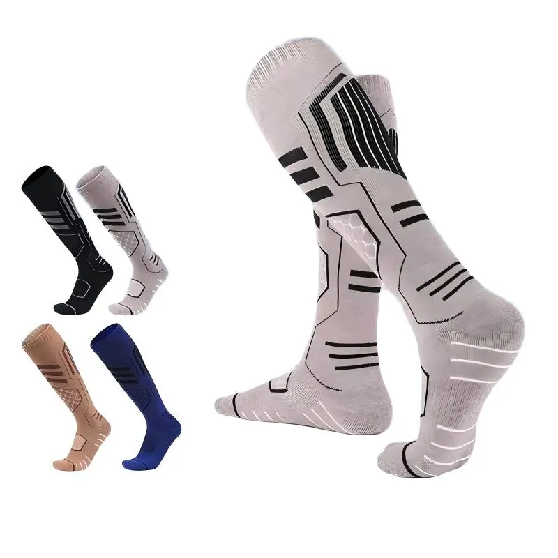 Meias de Esqui Térmicas com Compressão, Respirável, Antiderrapante e que Eliminam a Umidade, Grossas para Esportes de Inverno