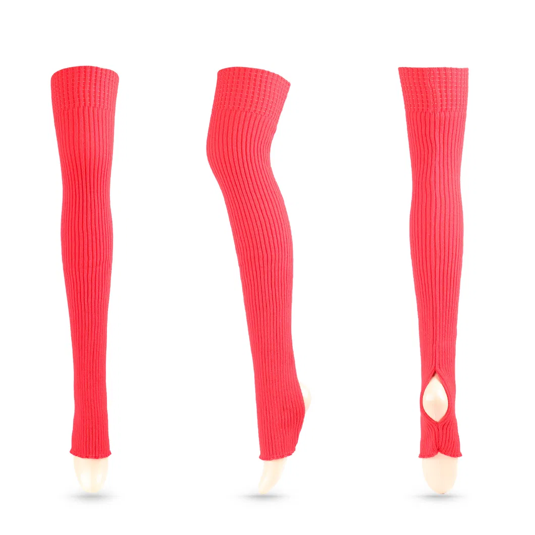 Meias de lã quentes para balé, dança latina, meias longas e grossas, leggings