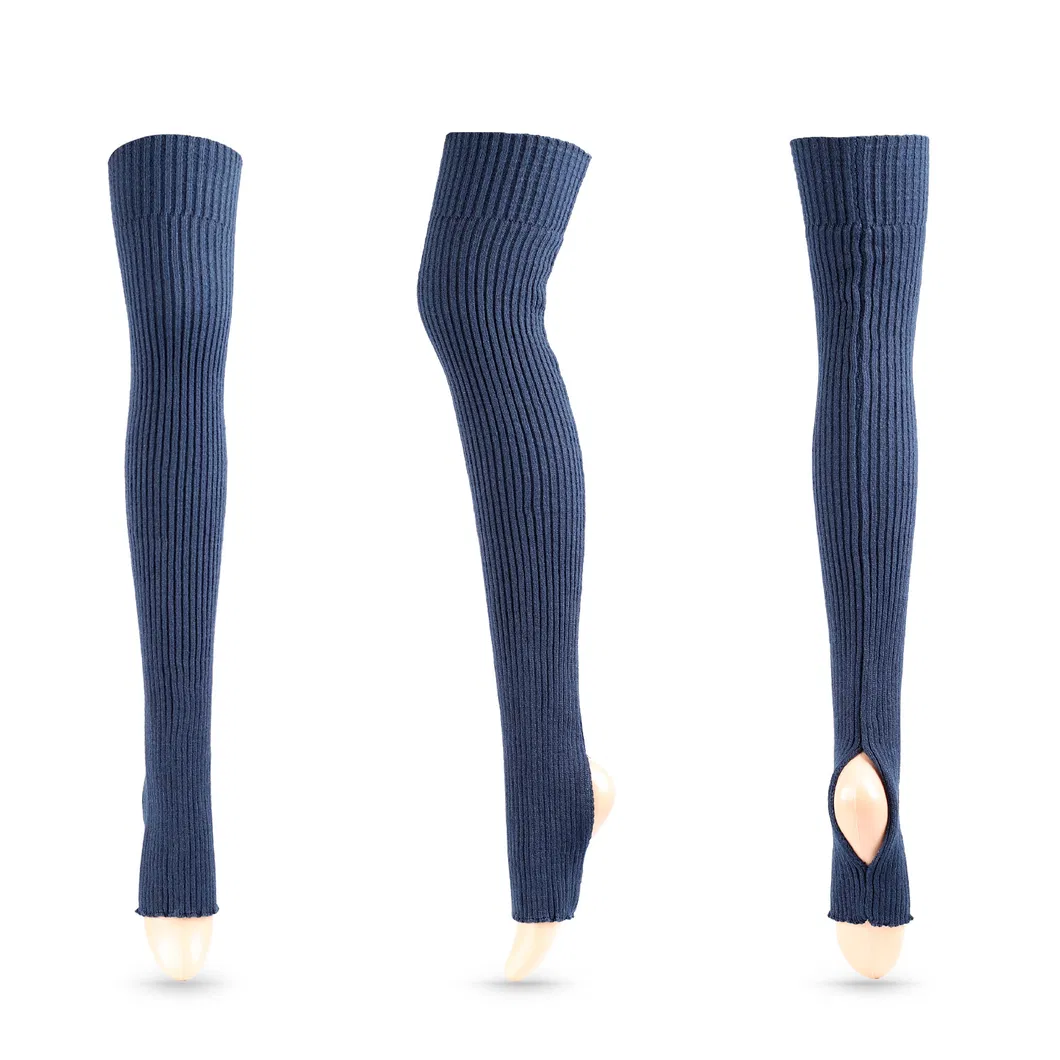 Meias de lã quentes para balé, dança latina, meias longas e grossas, leggings