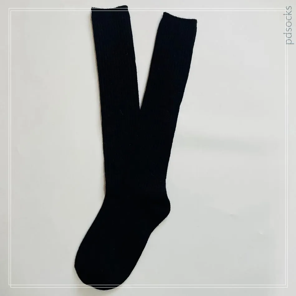 Meias de Lã Personalizadas Meias Femininas Meias Longas Tricotadas Meias de Cano Médio