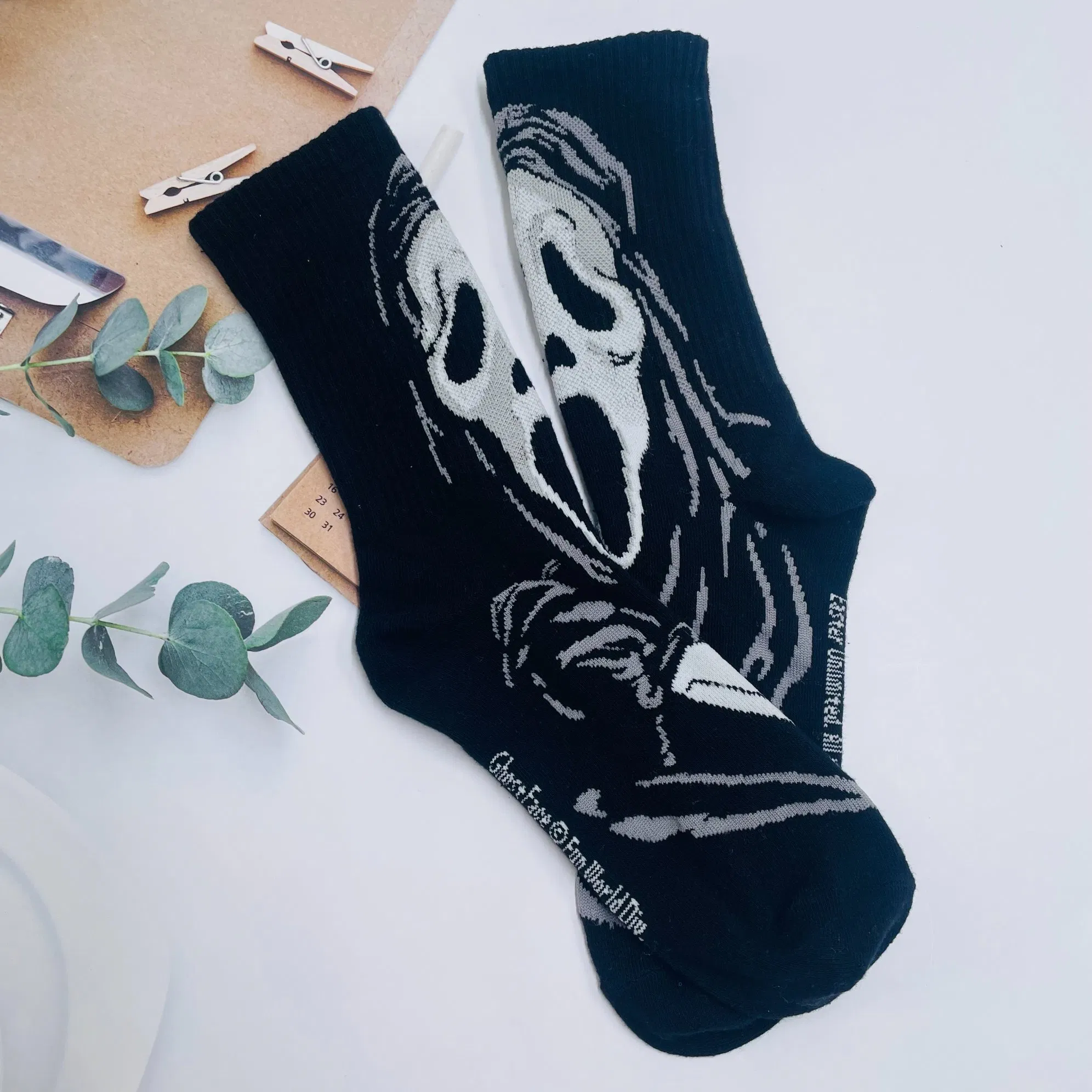 Meia de Algodão Grande Cabeça Ghost Face Personalizada