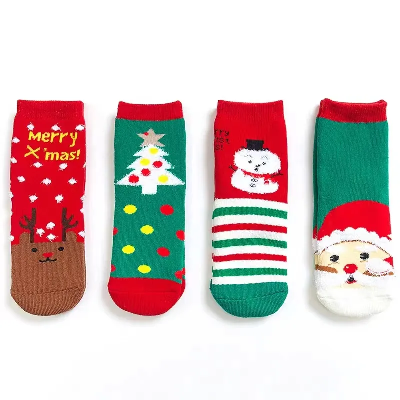 Meias de Natal para Homem Usar Uniforme Feliz Vestuário Socken Inverno Crew 100% Algodão Novo Presente de Férias de Ano Novo Meias