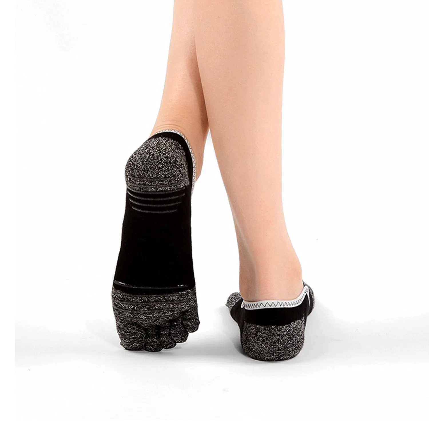 Meias de Pilates Yoga para Mulheres de Alta Qualidade, Antiderrapantes, Respirável, com Grips de Silicone, Separadas em Cinco Dedos, para Fitness, Barre e Exercícios Barefoot