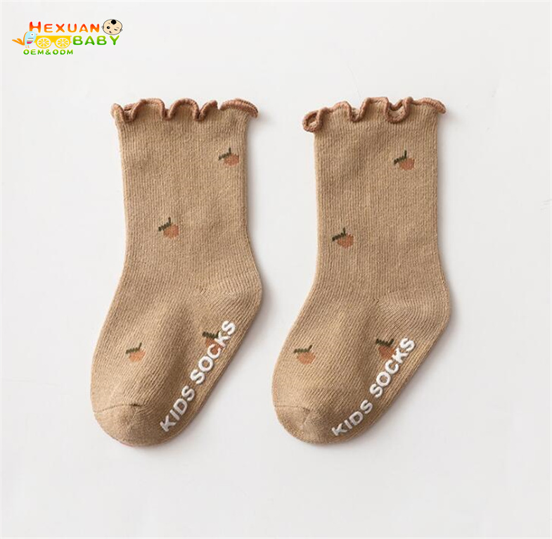 Meias de Tricô Fofas para Meninas Bebês, Meias Casuais de Verão para Bebês com Solas de Borracha Antiderrapantes, Cano Alto em Algodão Respirável para Crianças Pequenas