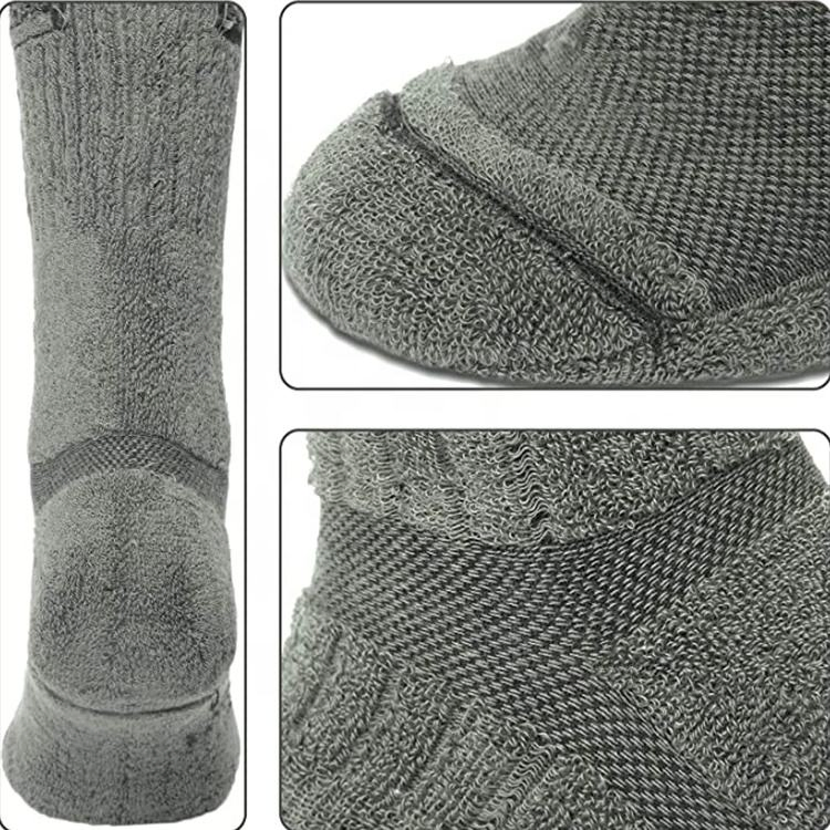 Meias de Merino para Homens com Logo Personalizado em Terry Grosso para Inverno, para Caminhadas ao Ar Livre