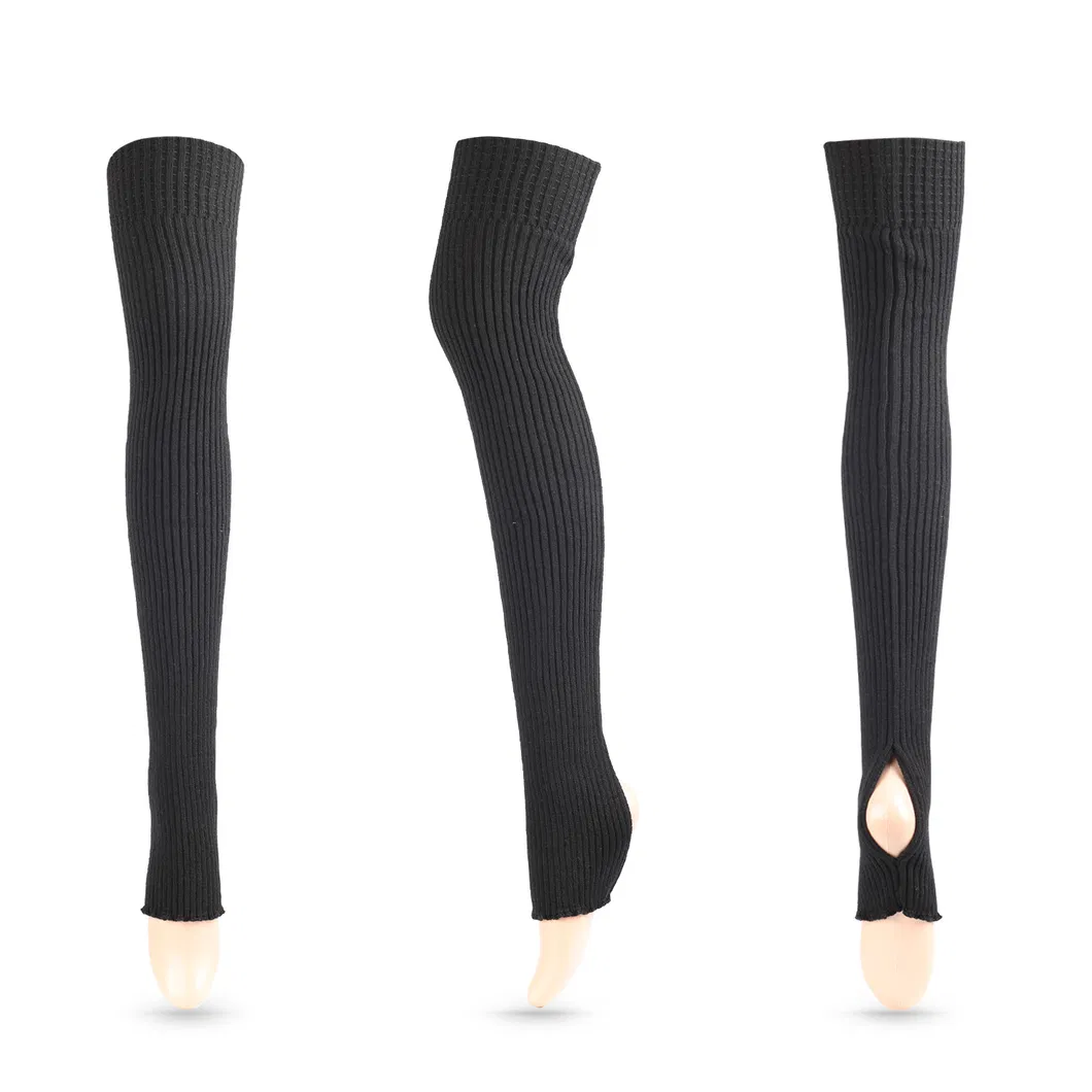 Meias de lã quentes para balé, dança latina, meias longas e grossas, leggings