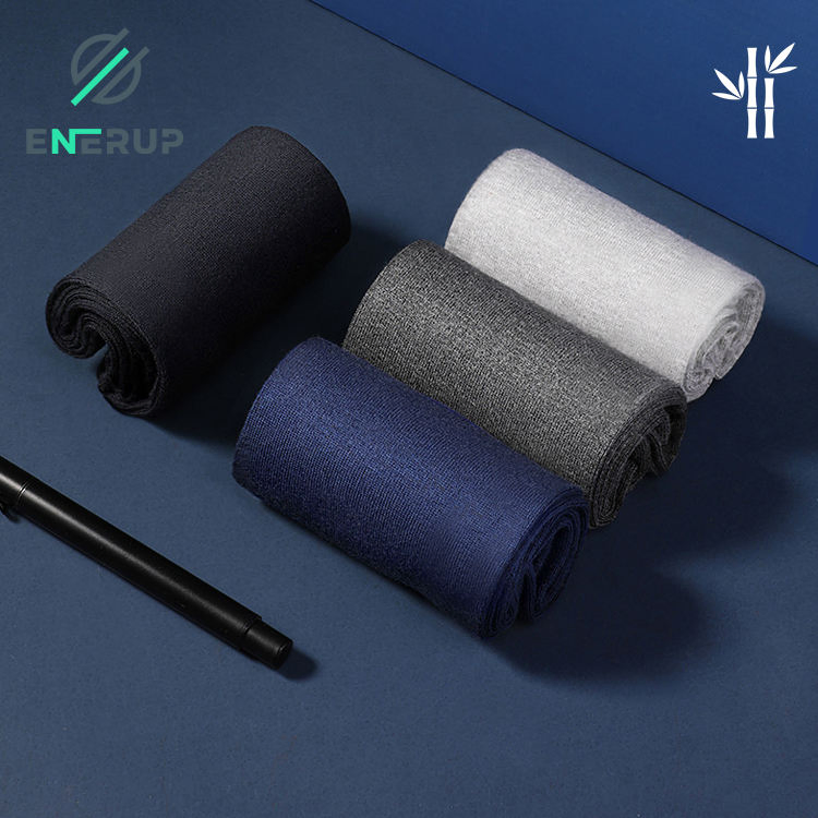 Meias Personalizadas Enerup para Homens Crew até o Tornozelo Meias Unissex de Bambu