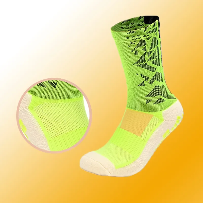 Fabricante por Atacado Meias com Grip Personalizadas Fundo de Toalha Espesso Futebol Não Deslizante
