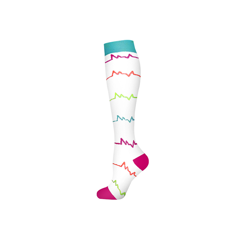 Nylon Elastic Knee High Running Compression Sport Socks Nurse Meias