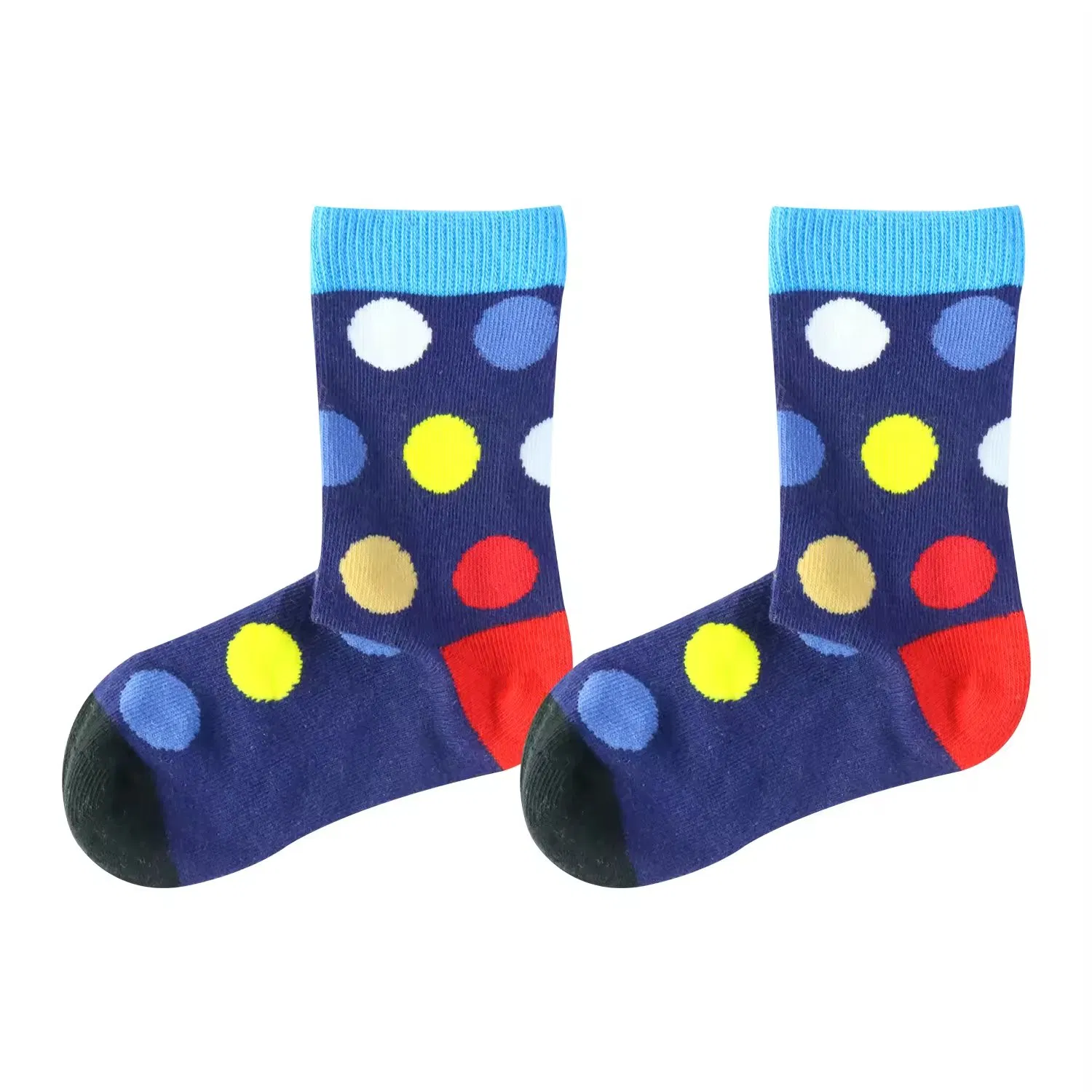 Meias personalizadas secagem rápida para crianças, coloridas e fofas, com punho elástico bom, meias para vestir crianças