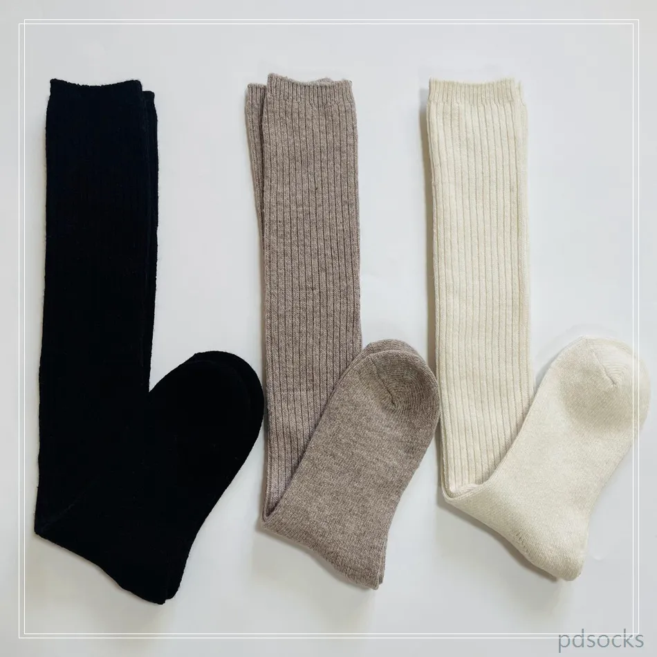 Meias de Lã Personalizadas Meias Femininas Meias Longas Tricotadas Meias de Cano Médio