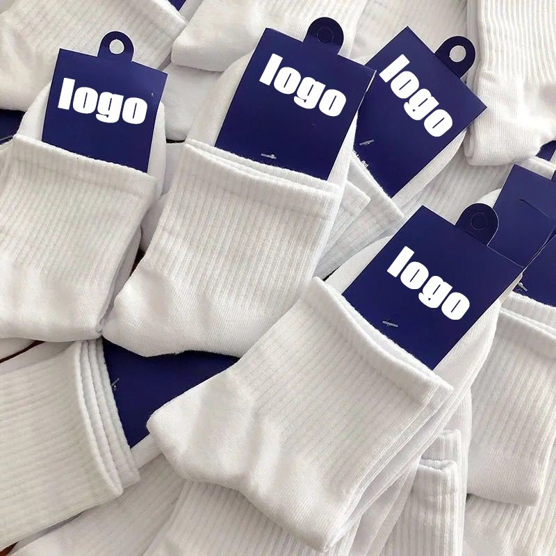 Meias esportivas personalizadas para homens, de algodão, de alta qualidade, OEM ODM, com design de logotipo, sólidas, respiráveis, para mulheres, moda, ginásio e corrida