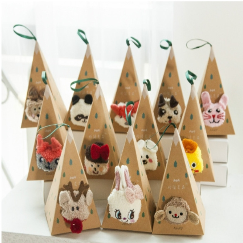Pacote Holiday Box Sock Stocking para mulher logótipo personalizado para criança Meias de vestido Fuzzy Gift de Natal