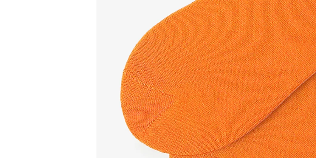 Meias de algodão laranja personalizadas com logo para homens, mulheres, crianças e adolescentes a preço de atacado