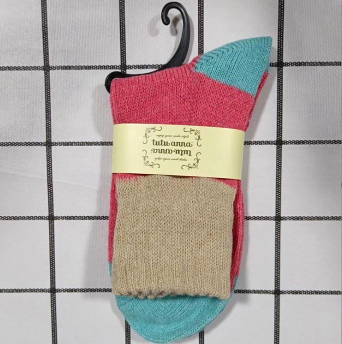 Meias de lã de coelho grossas e quentes para o inverno, até a metade da panturrilha, para mulheres