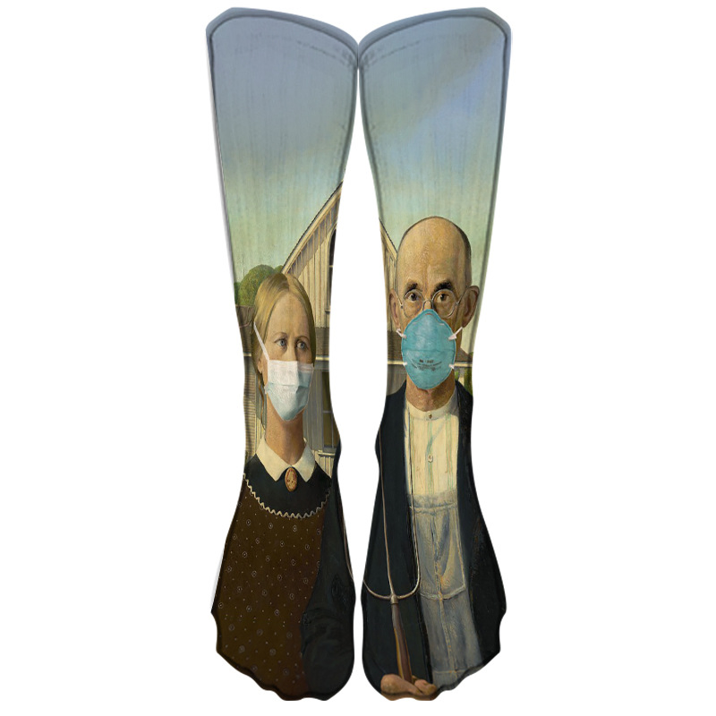 Meias Engraçadas Femininas 3D Meias de Animal Impressas, Meias de Gato, Cachorro, Pata de Tigre, Meias Casuais Felizes de Moda, Meias Altas