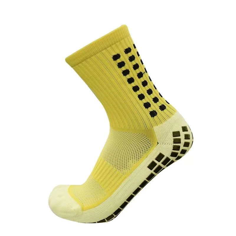 Meias de Compressão de Nylon Spandex Personalizadas para Esportes, Antiderrapantes, em Algodão Orgânico Preto, Tubo Médio, Tricô, Atacado, para Academia, Futebol, Yoga, para Homens e Mulheres