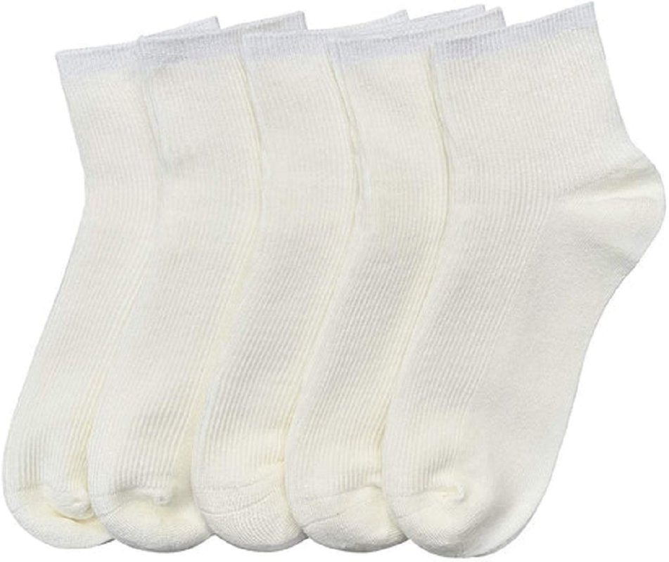 Meias Crew para Crianças em Bambu Stretch Respirável Menino Menina 5 Pares Meias de Esporte Tricotadas