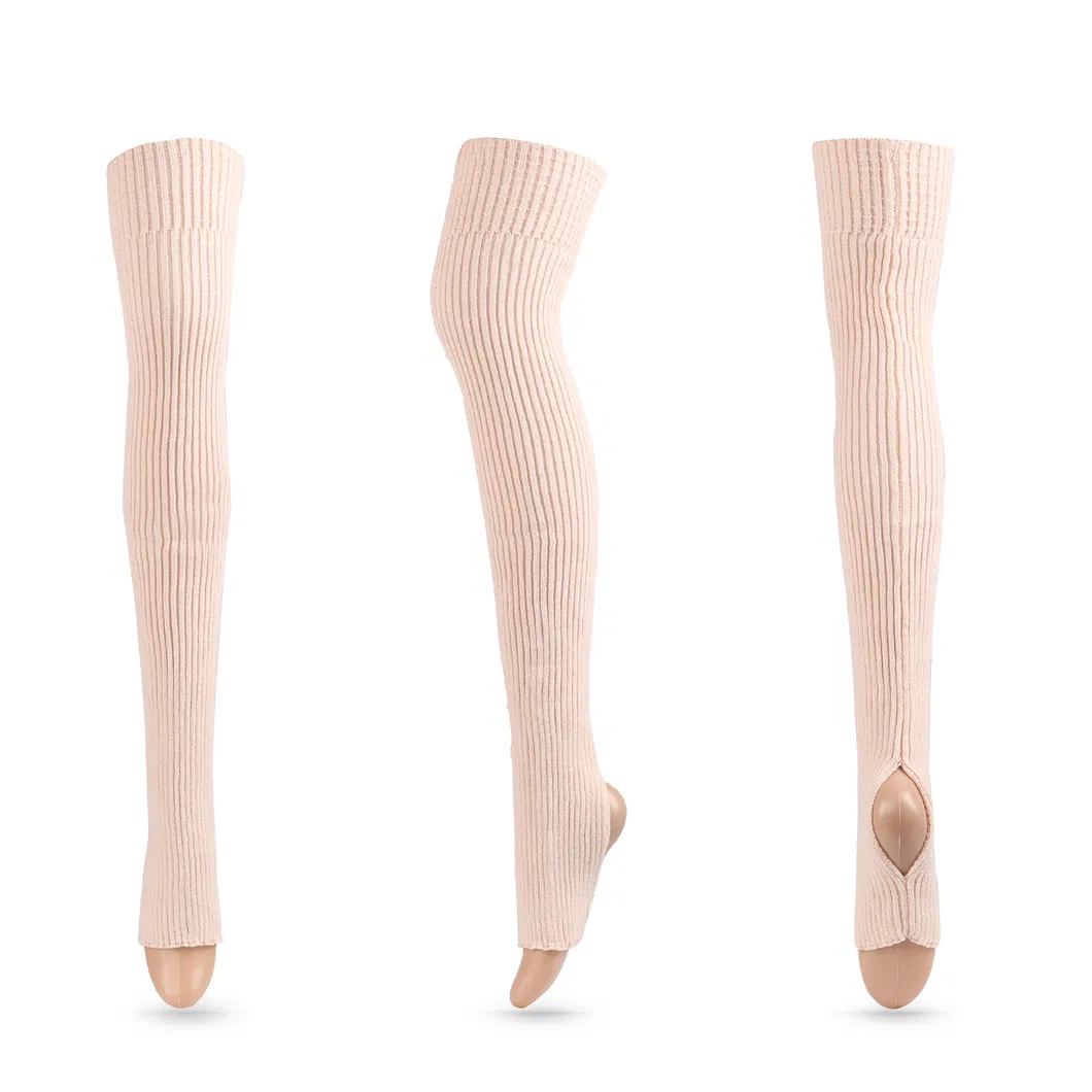 Meias de lã quentes para balé, dança latina, meias longas e grossas, leggings