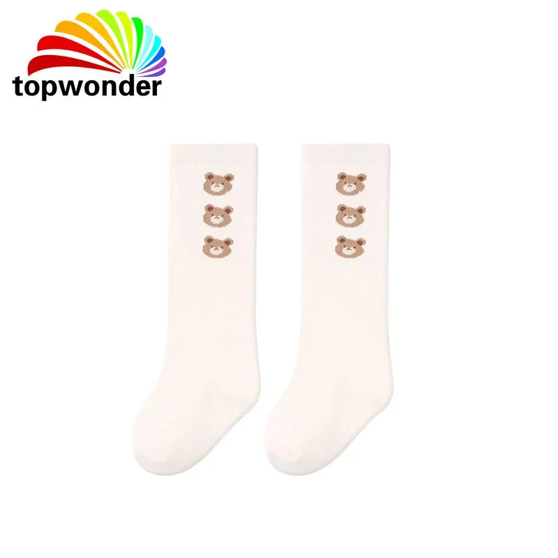 Personalize e venda por atacado meias infantis de algodão até o joelho em muitas cores a preços baixos