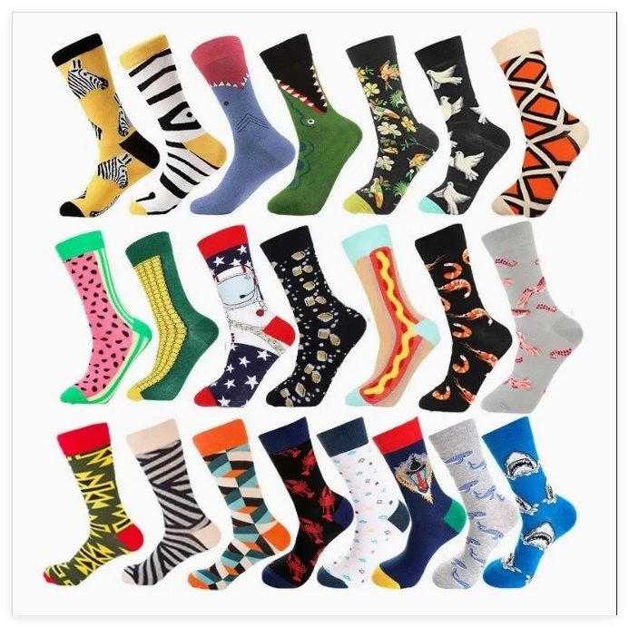 Meias Ankle Estampadas da Moda para Futebol e Basquete