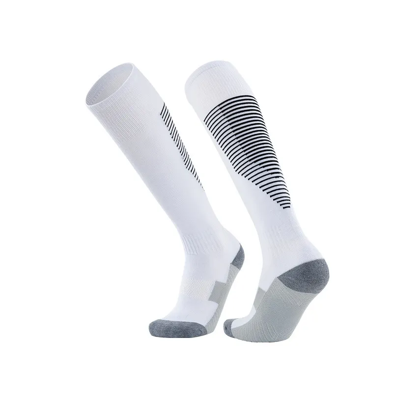 Meias curtas de algodão secagem rápida jacquard para futebol, até o joelho
