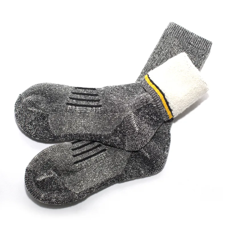 2018 Novas Meias de Inverno Térmicas de Lã Merino para Caminhadas com Almofada