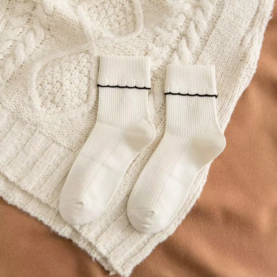 Meias Bobby para mulher meias Bamboo Fiber Cotton respirável Crew