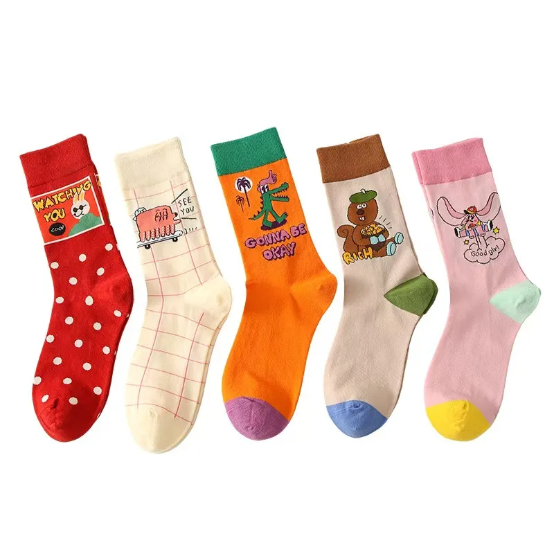 Design Personalizado Atacado Meias Vibrantes Coloridas Absorventes de Suor Duráveis Premium