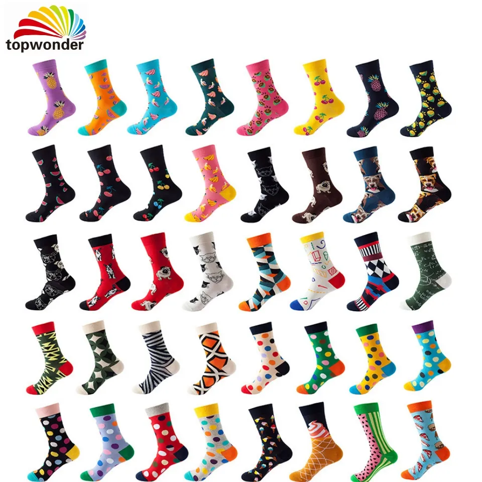 Atacado e personalização de todos os designs de meias de vestido de joelho de frutas em alta moda, disponíveis em muitas cores a preços baixos