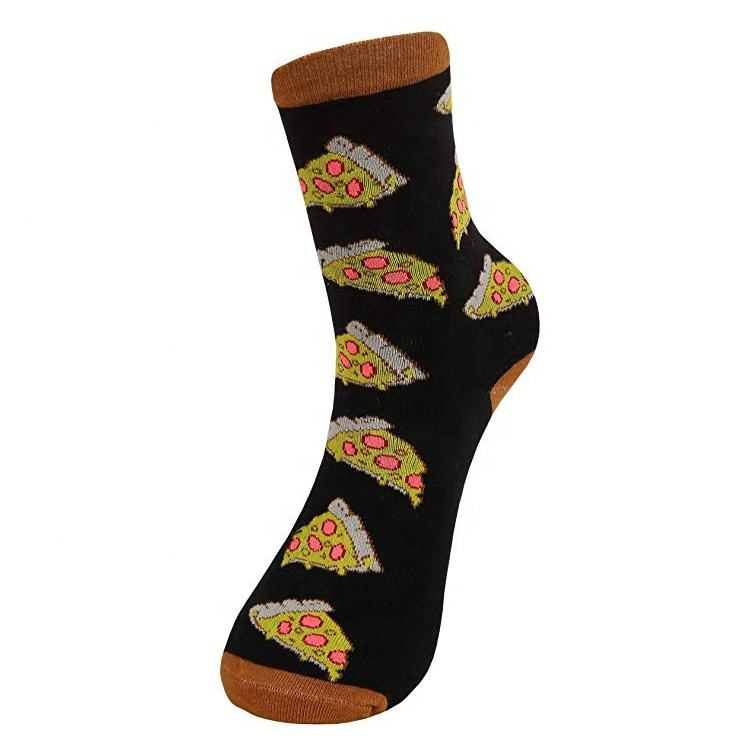 Xianghui meias pizzas personalizadas grossista colorido meias Jacquard Design de Moda vestir meias